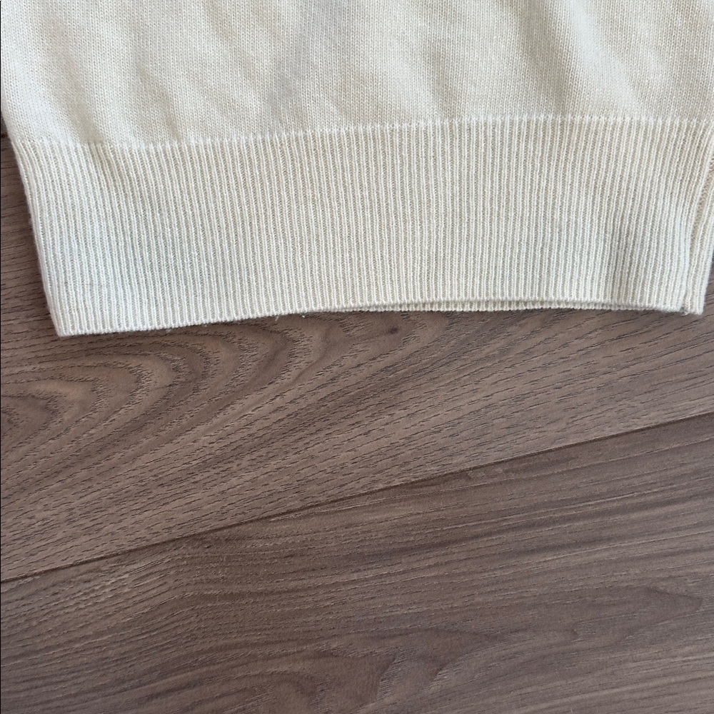 STAUD Cream Sweater with Black Trim - Picture 5 of 6